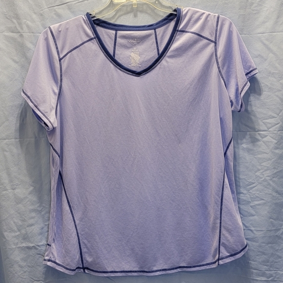 Women's St. John's Bay Active Quick Dri V-Neck Top Size XL - Picture 1 of 4